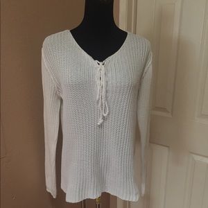 Ralph Lauren white knit sweater
